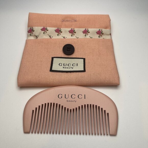 Gucci Beauty Comb and Pouch Set - Pink - New! - Picture 1 of 9